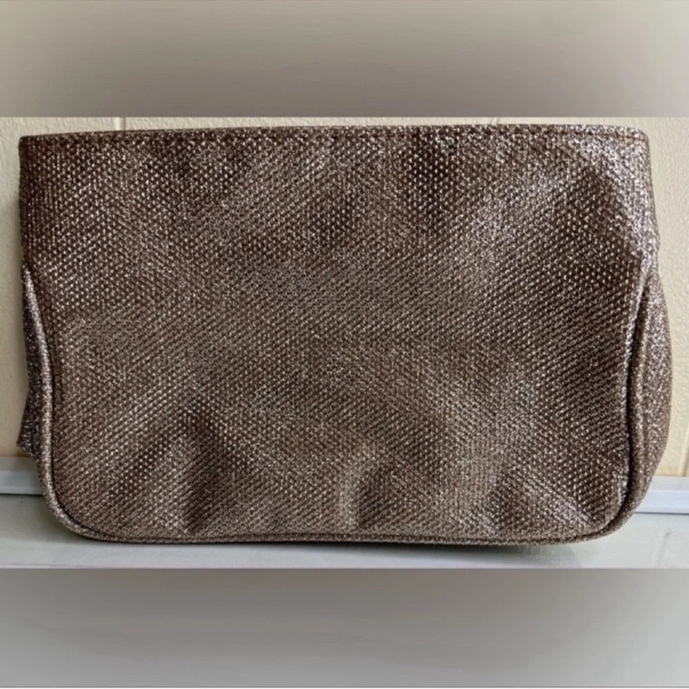 Gold Shimmer / Glitter Makeup Bag / Case NWOT
